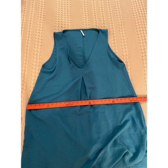 Vamiani Dress Plus Size 2X Green Sleeveless Shift Lightweight V Neck Flowy Casua - Picture 10 of 11